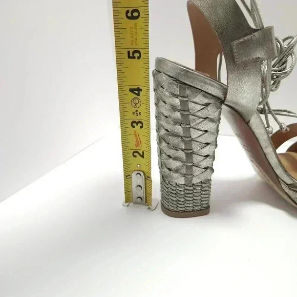 Ralph Lauren Purple Label Womens Heels Sandals Size 36.5 US 6 Metallic NEW Atida - Picture 6 of 8
